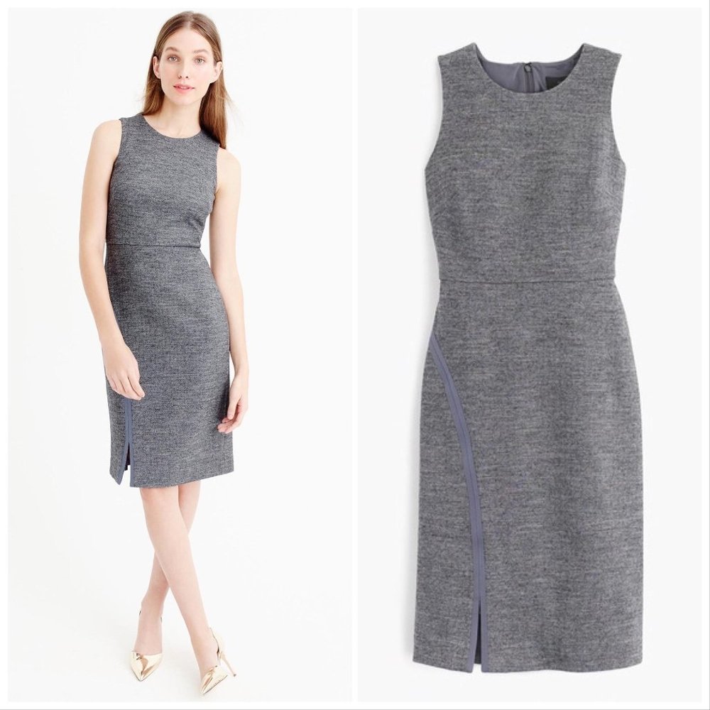 J. Crew Herringbone Wool Blend Sheath Dress